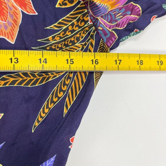 $598 NWT Johnny Was Jade Silk Blend DAPHNE TEA Tiered Ruffles Midi DRESS Size XS - Picture 14 of 16